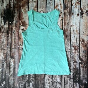 Gap Women's Turquoise Pocket Tank Top